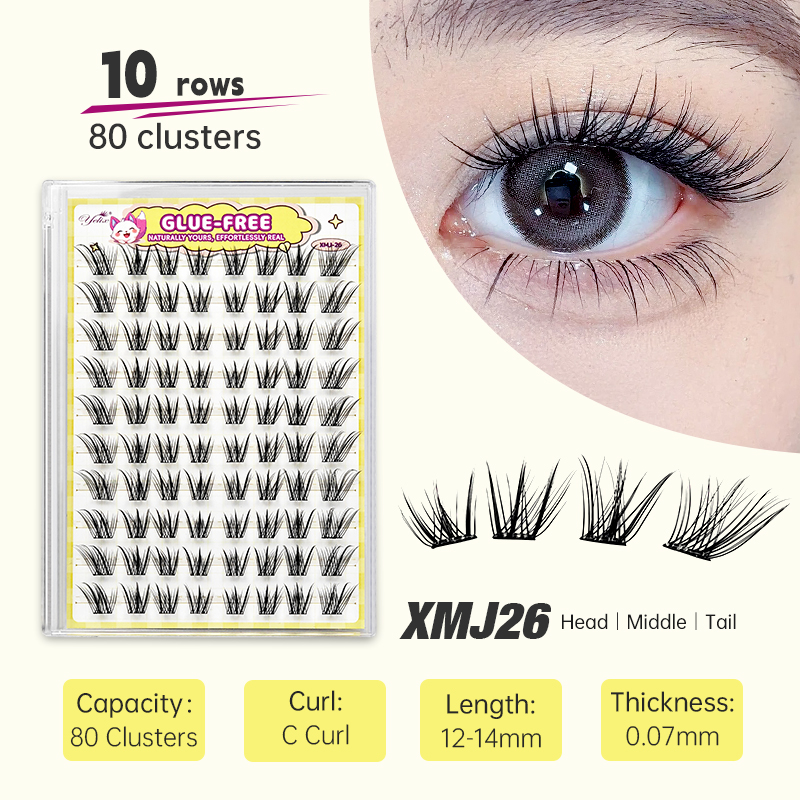 Eyelash Extension Look - 옐릭스 폭스 스타일 사이드 플라잉 속눈썹