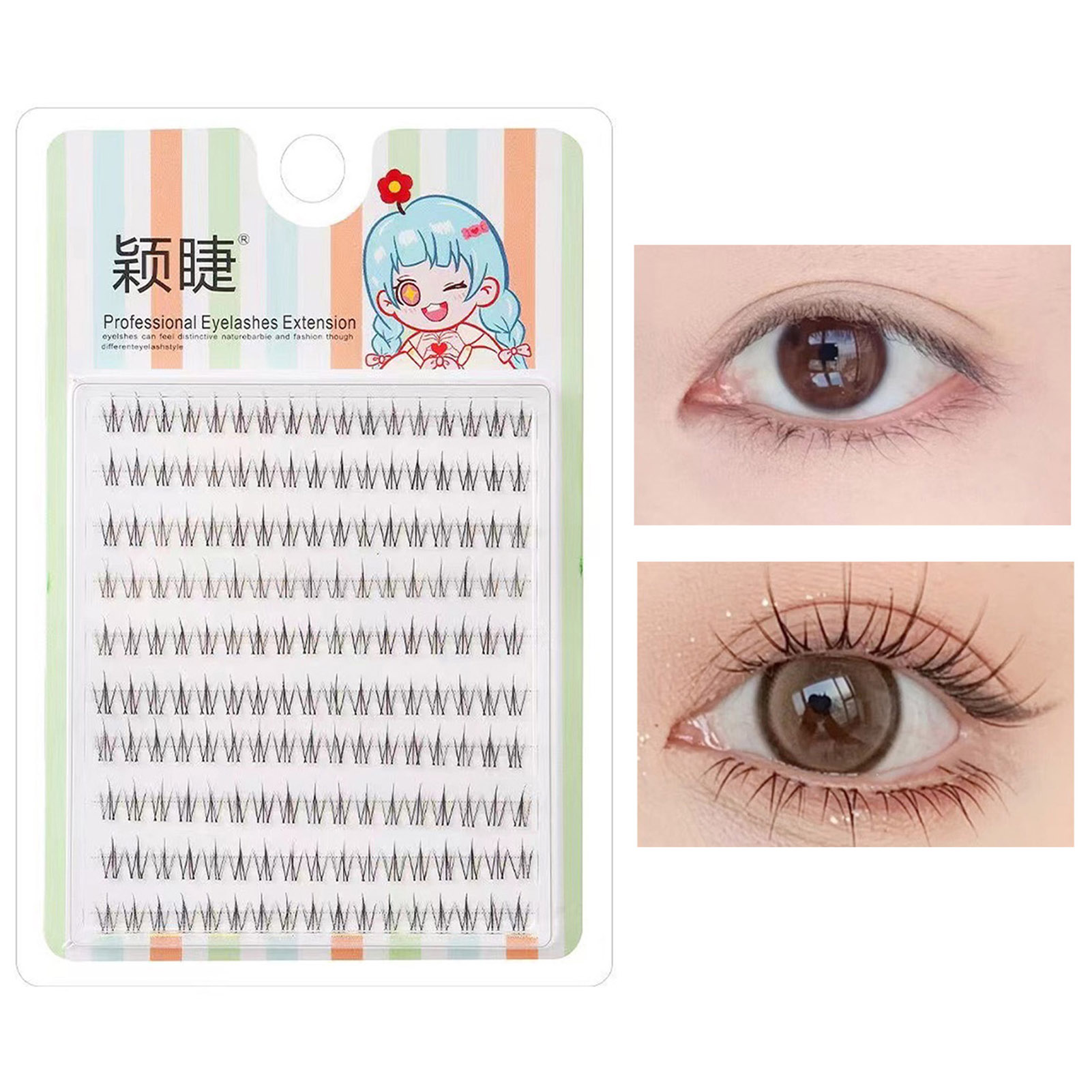 Eyelash Extension Korean - 가벼운 개별 속눈썹 한국식 하단 인조