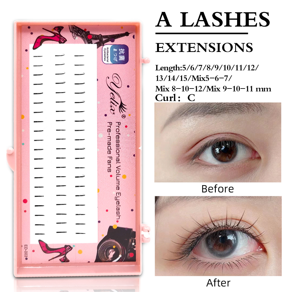 Eyelash Extension Look - 옐릭스 내추럴 소프트 인디비주얼 래쉬 코믹