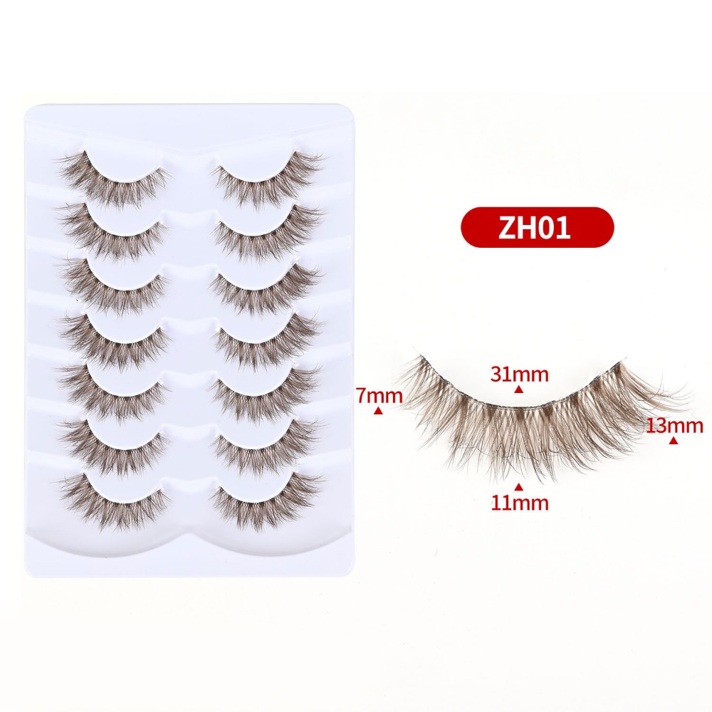 Eyelash Extension Cat Eye Wispy - 7쌍 시뮬레이션 속눈썹 래쉬 스트립 속눈썹