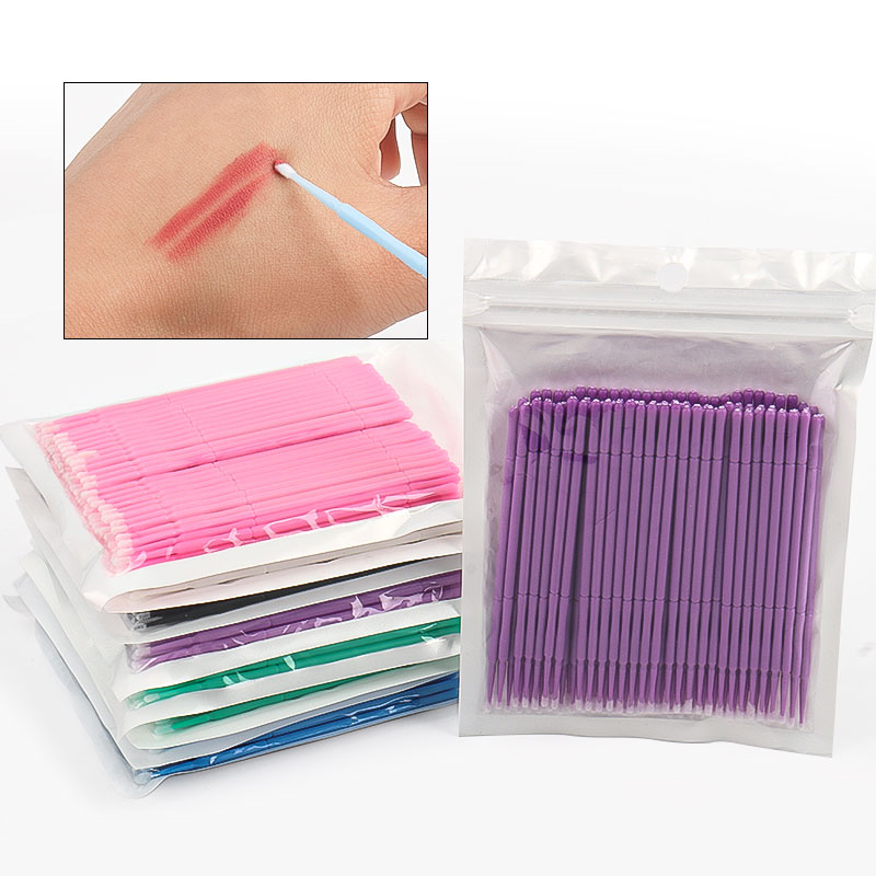 Eyelash Extension Jakarta - 100개/봉지 대나무 속눈썹 연장 클리닝 면봉