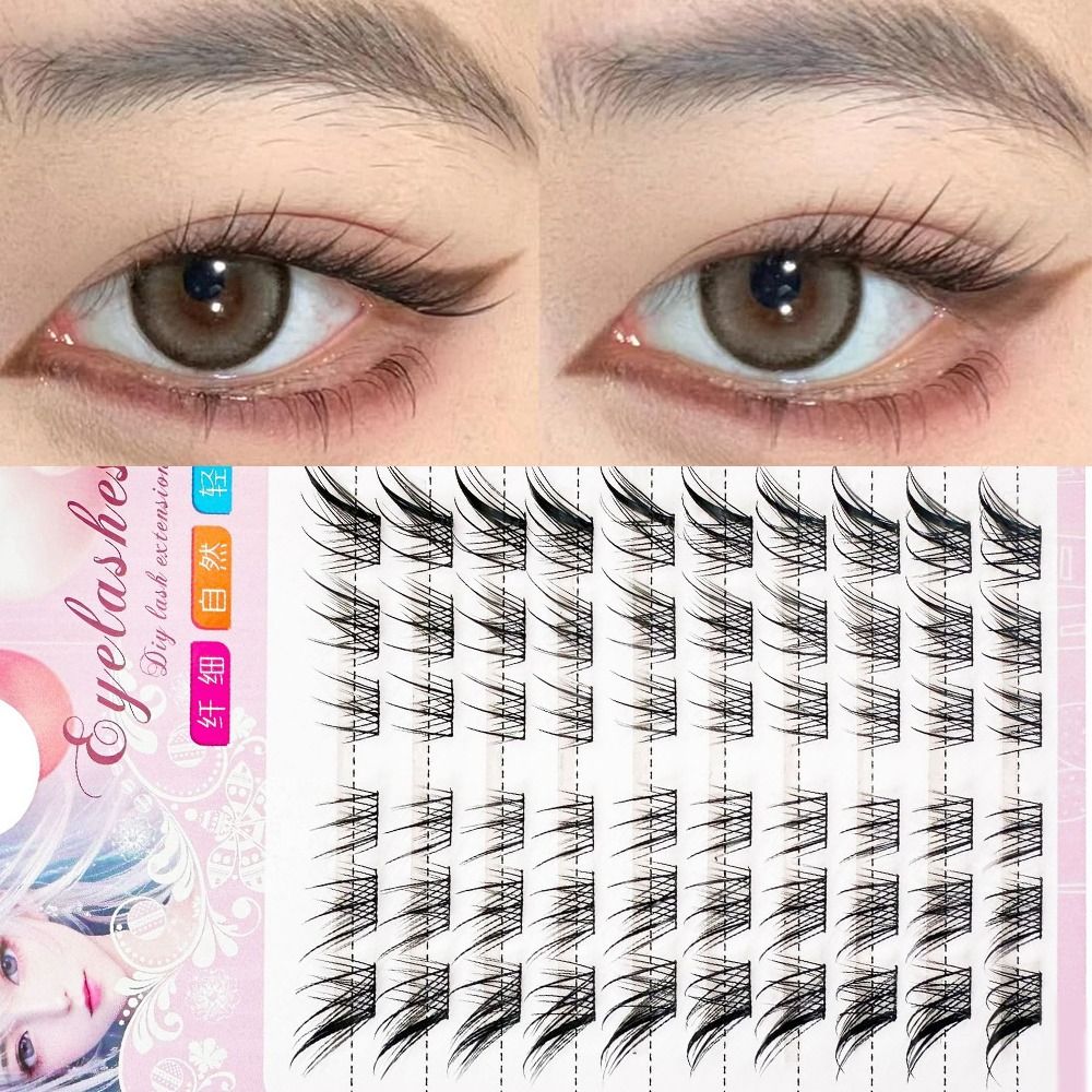 Eyelash Extension Cat Eye Wispy - 여성용 뷰티 3D 캣아이 클러스터 속눈썹