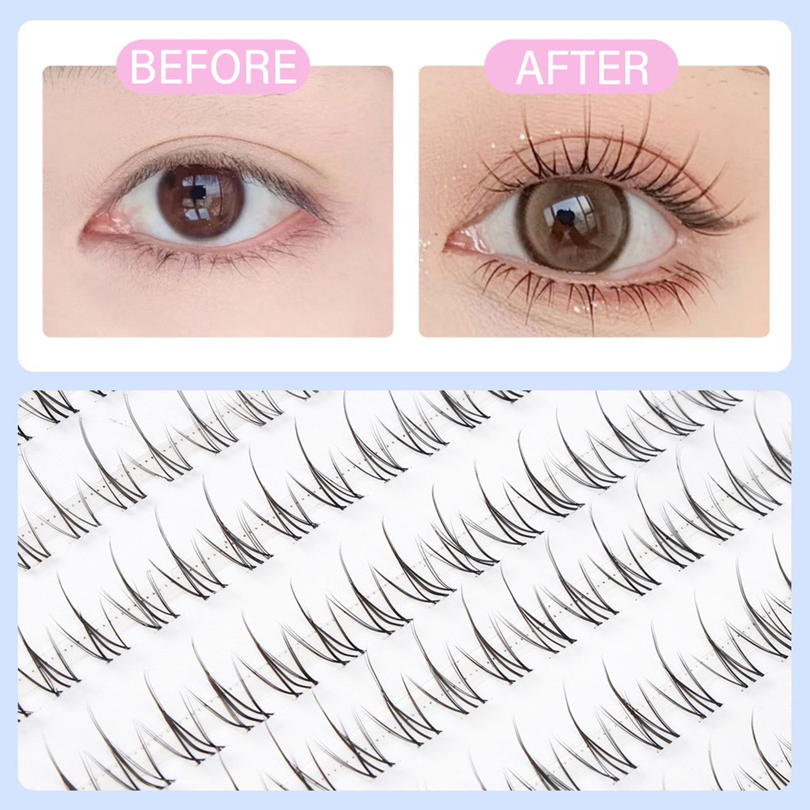 가벼운 개별 속눈썹 한국식 하단 인조 속눈썹 여성을 위 - Eyelash Extension Korean 리뷰 및 가격