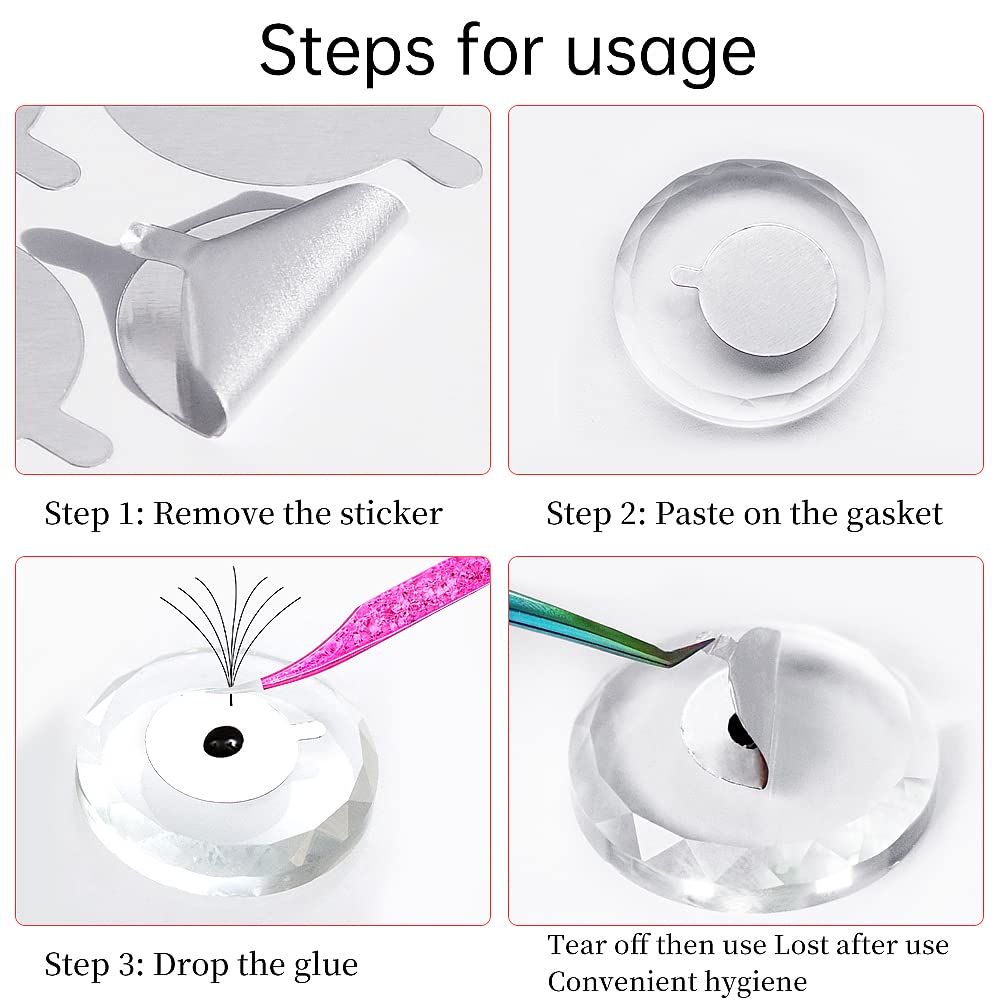300개 호일 스티커 패드(10장) 속눈썹 연장용 접착 - Eyelash Extension Jakarta 리뷰 및 가격