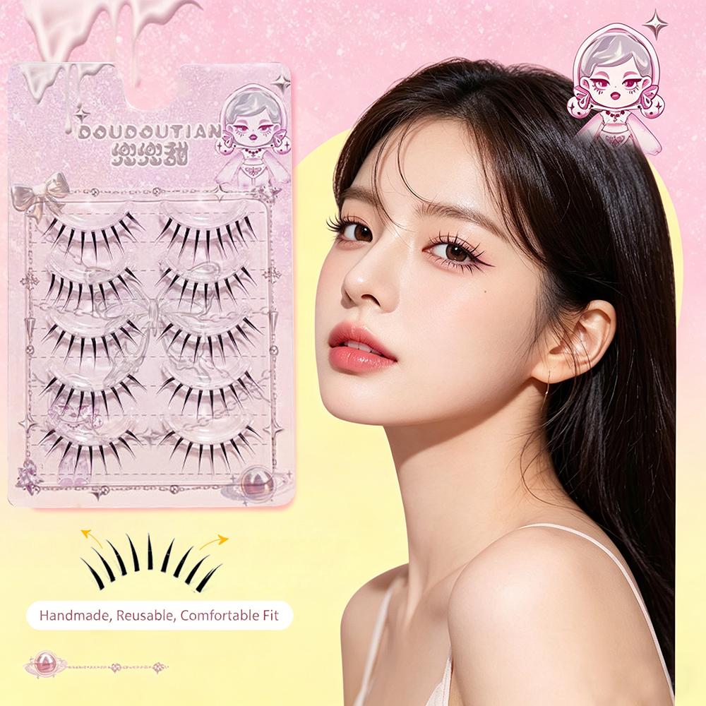 5쌍 천연 인조 속눈썹 일본 스타일 투명 밴드 부드러운 - Eyelash Extension Japanese Style 리뷰 및 가격