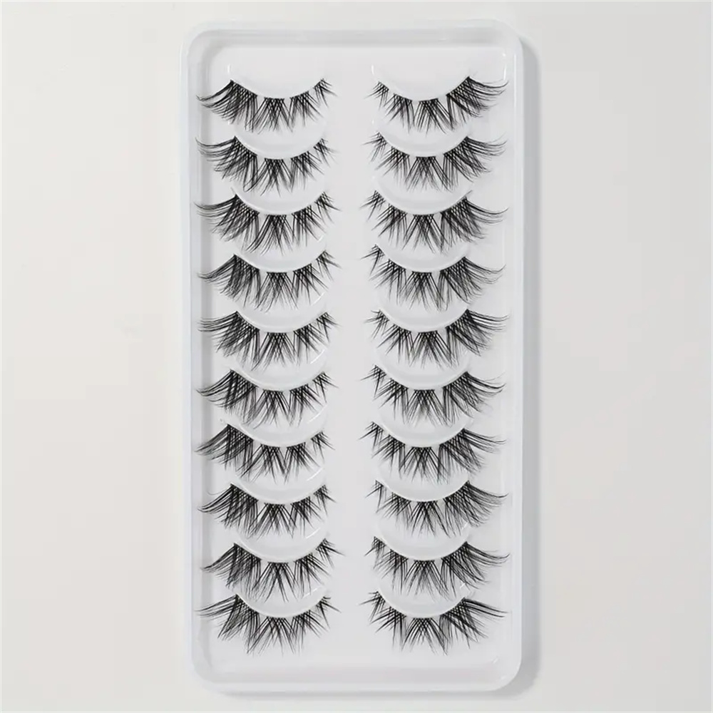 10 쌍 가짜 속눈썹 클러스터 속눈썹 자연스러운 모양, - Eyelash Extension Cat Eye Wispy 리뷰 및 가격