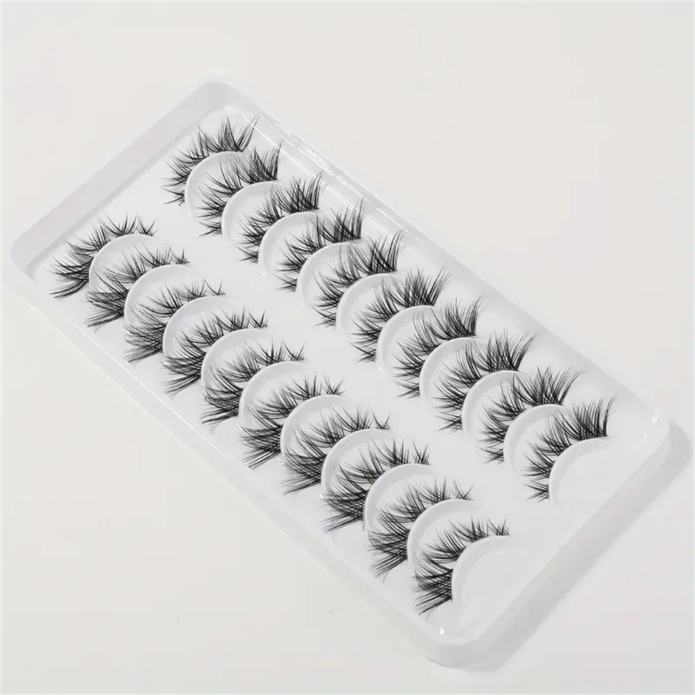 10 쌍 가짜 속눈썹 클러스터 속눈썹 자연스러운 모양, - Eyelash Extension Cat Eye Wispy 리뷰 및 가격
