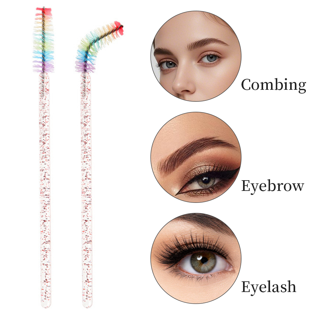 50PCS 레인보우 크리스탈 속눈썹 메이크업 브러쉬 일 - Eyelash Extension Jakarta 리뷰 및 가격