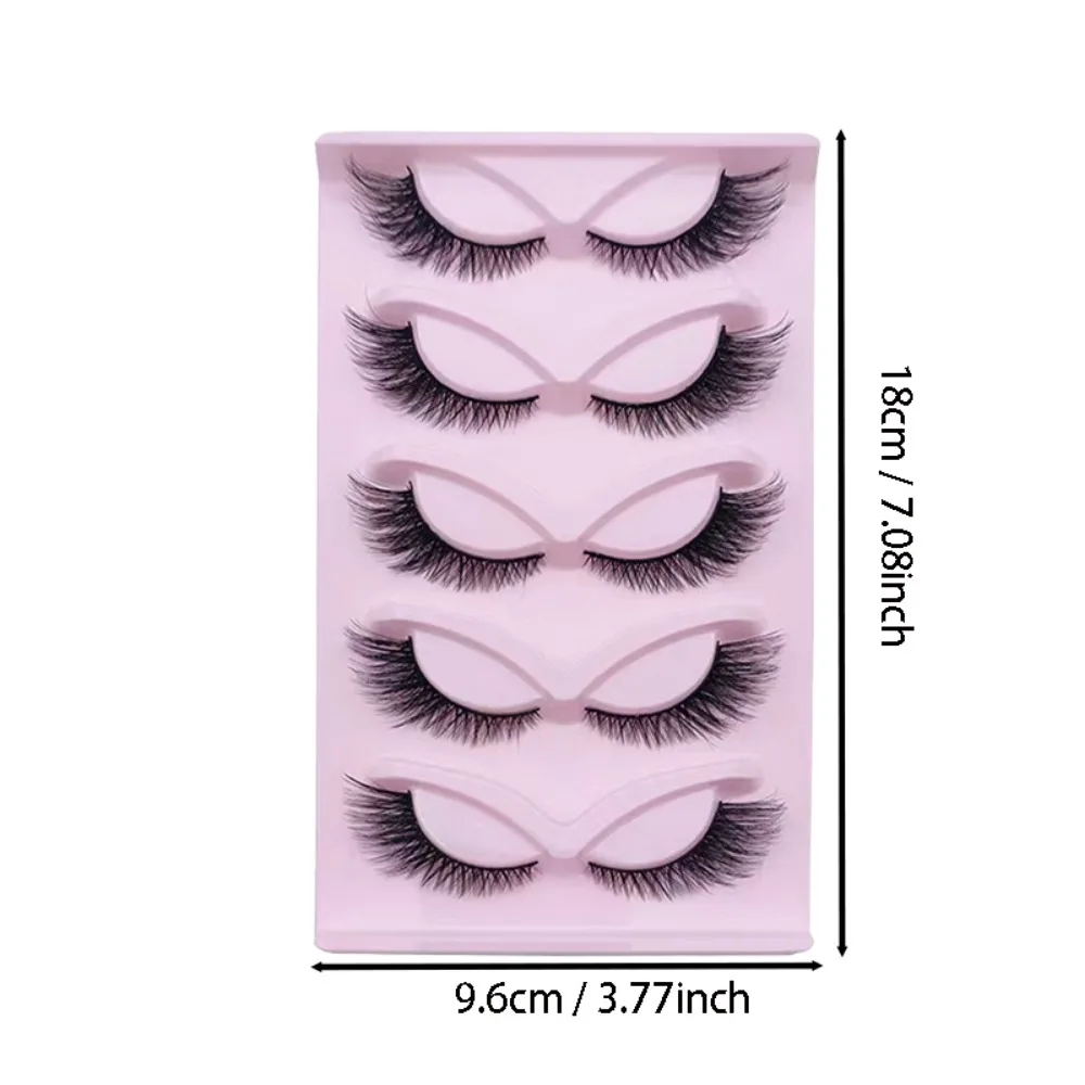 5쌍 고양이 눈 속눈썹 희미한 가짜 속눈썹 푹신한 고양 - Eyelash Extension Cat Eye Wispy 리뷰 및 가격