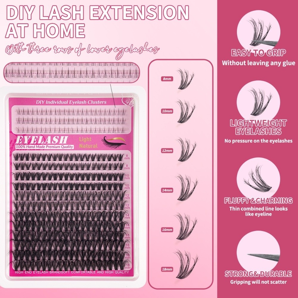 8-18mm 길이의 자연스러운 속눈썹, 가벼운 스타일  - Eyelash Extension Look 리뷰 및 가격